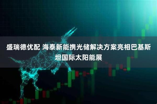盛瑞德优配 海泰新能携光储解决方案亮相巴基斯坦国际太阳能展