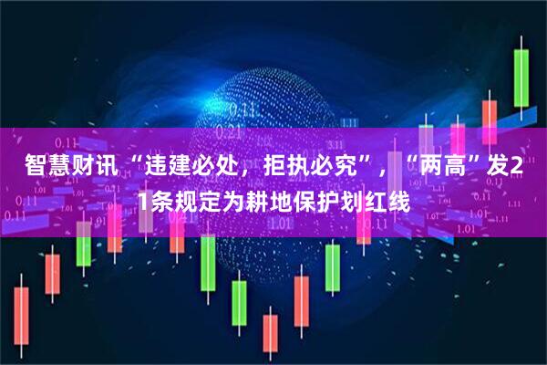 智慧财讯 “违建必处，拒执必究”，“两高”发21条规定为耕地保护划红线
