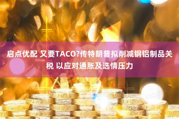 启点优配 又要TACO?传特朗普拟削减钢铝制品关税 以应对通胀及选情压力